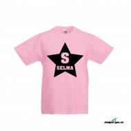 Barn T-Shirt - Namn, bokstav i en stjärna