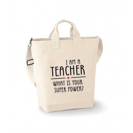Canvas Väska -  I AM A TEACHER - WHAT IS YOUR SUPER POWER?