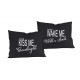 Örngott 2-pack  - ALWAYS KISS ME Goodnight & ALWAYS WAKE ME With a Smile
