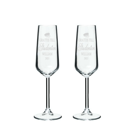 Champagneglas 2 pack - Student