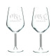 Vinglas 2 pack  - Mr & Mrs med efternamn