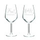 Vinglas 2 pack  - Mr & Mrs med efternamn