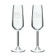 Champagneglas 2 pack  - Herr & Fru med efternamn