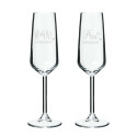 Champagneglas 2 pack  - Herr & Fru med efternamn