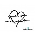 Väggtext - Godnatt min skatt