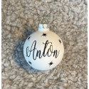 Julkula med namn - Vit matt