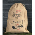 Julklappssäck med namn - Special DELIVERY FOR