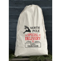Julklappssäck med namn - NORTH POLE Delivery