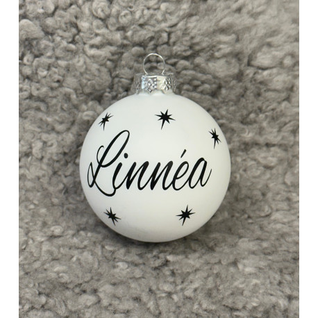 Julkula med namn - Vit matt