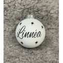 Julkula med namn - Vit matt