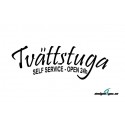 Väggdekor - Tvättstuga/ Self service Open 24h