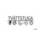 Väggdekor - Tvättstuga med tvättsymboler