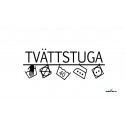 Väggdekor - Tvättstuga med tvättsymboler